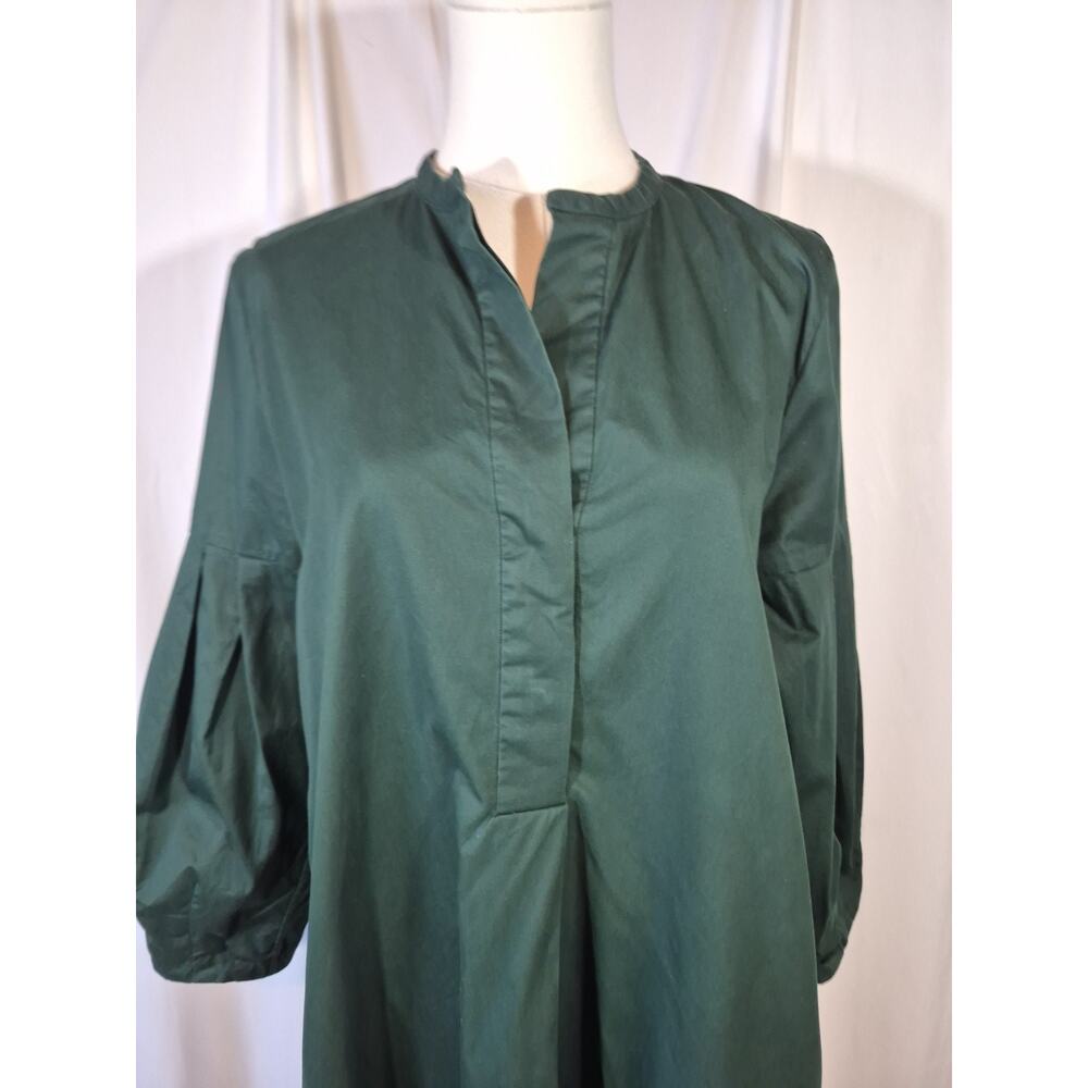 COS Minimalist Poplin Green Cotton Shirt Dress US 6 - Picture 3 of 12